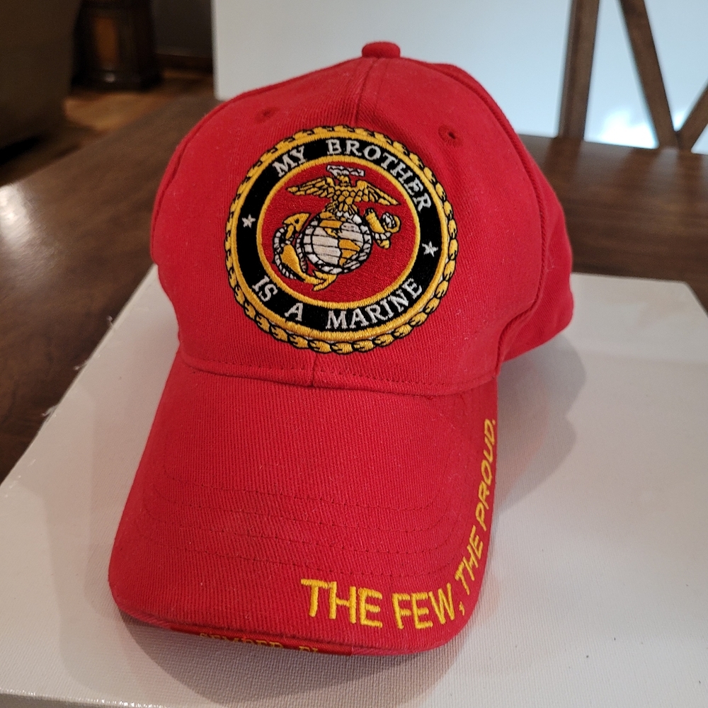 Marines cap red. My brother is a Marine.